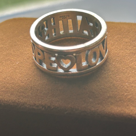 James Avery Retired Faith Hope Love Ring - Picture 2 of 4